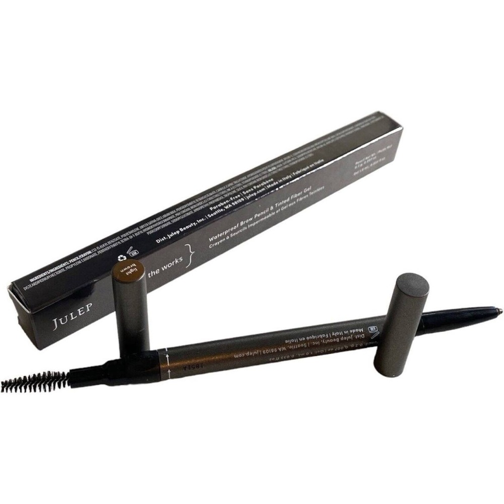 New! Julep The Works Brow Pencil & Tinted Fiber Gel - Medium Brown